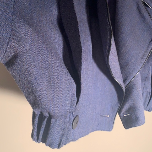 Vintage 90’s Karen Perry bomber jacket with leather piping - Picture 7 of 12